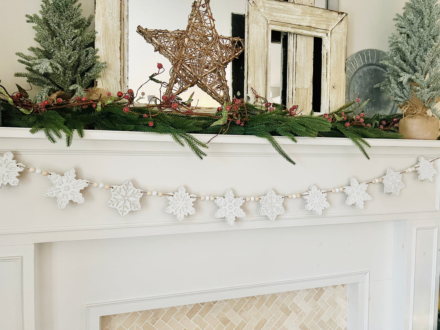 Snowflake garland, FREE SHIPPING
