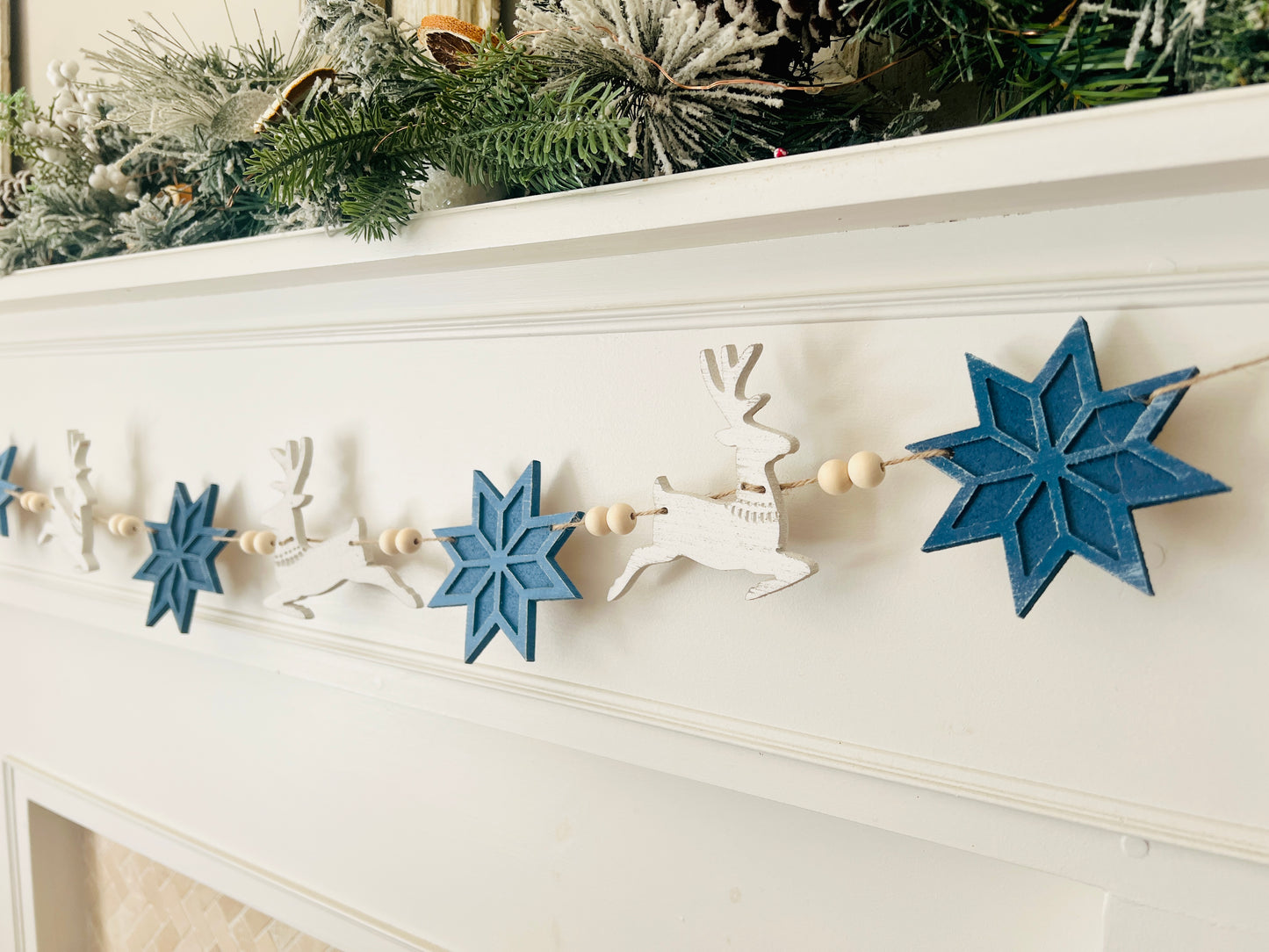 Nordic reindeer garland - 6 colours available