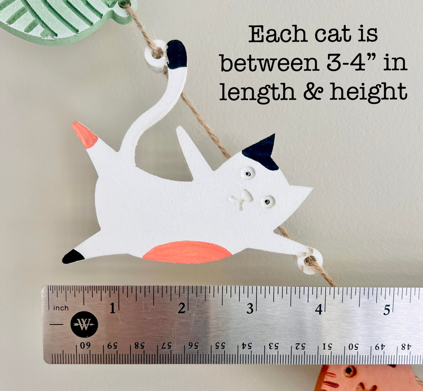 Crazy cat garland, paint your own diy craft