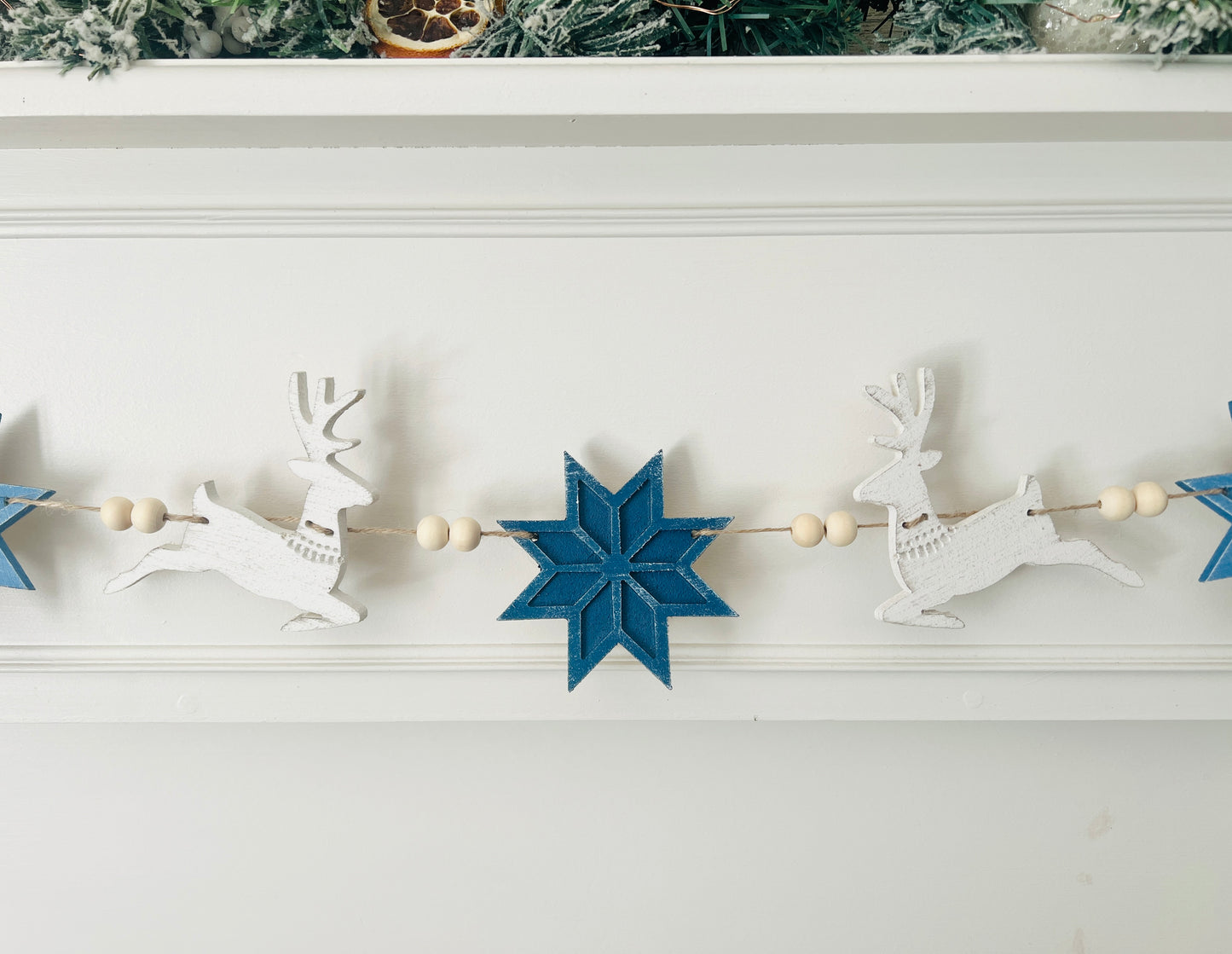 Nordic reindeer garland - 6 colours available