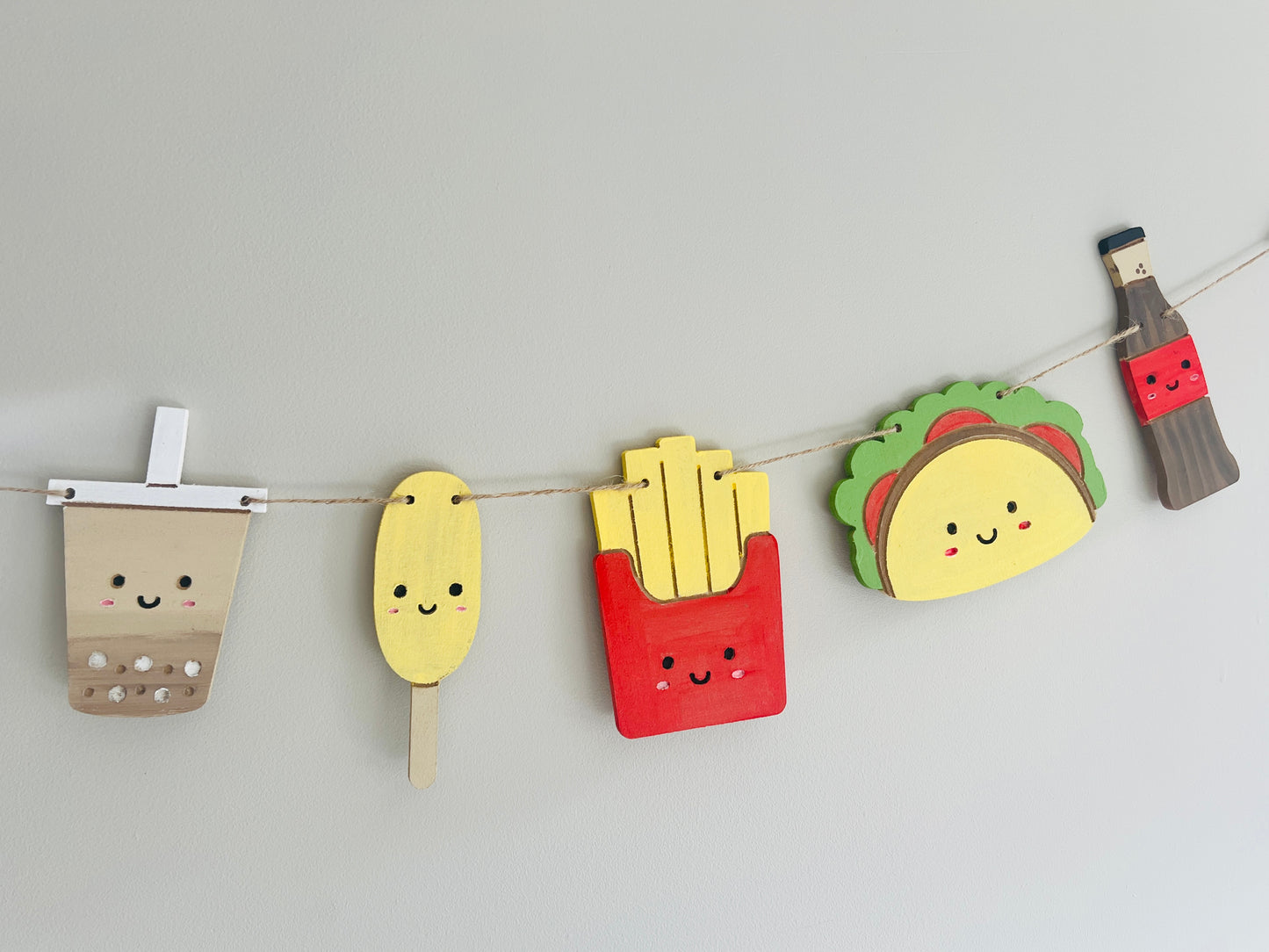 Painting craft for kids, Kawaii “Fast Food”, FREE SHIPPING