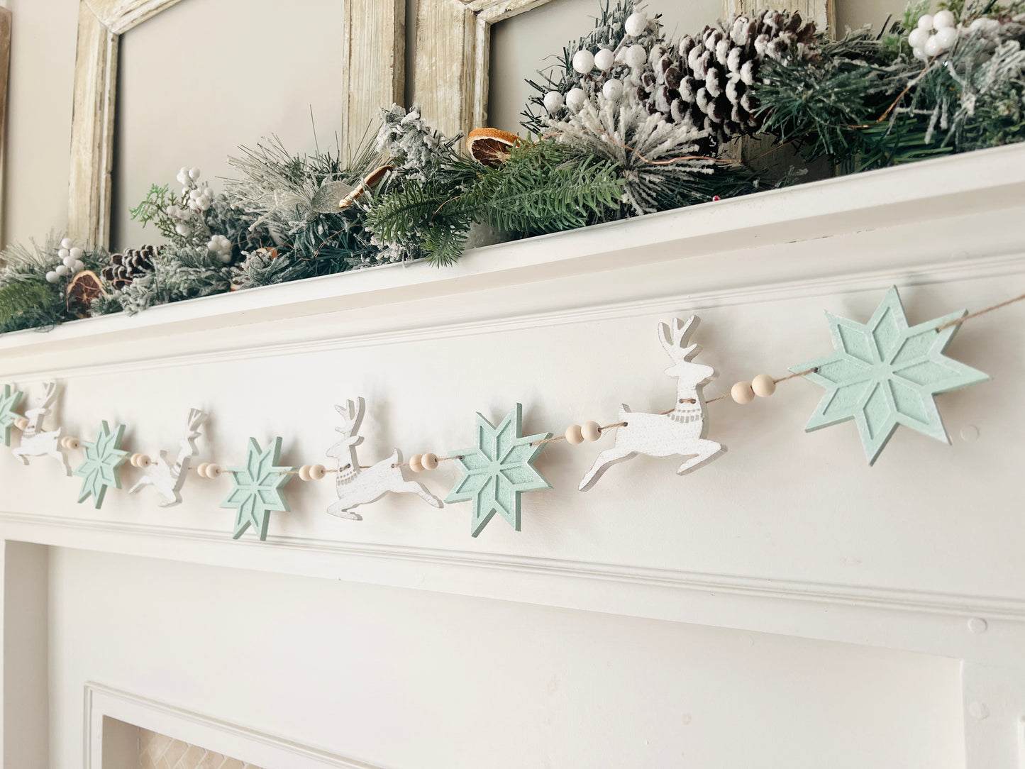 Nordic reindeer garland - 6 colours available