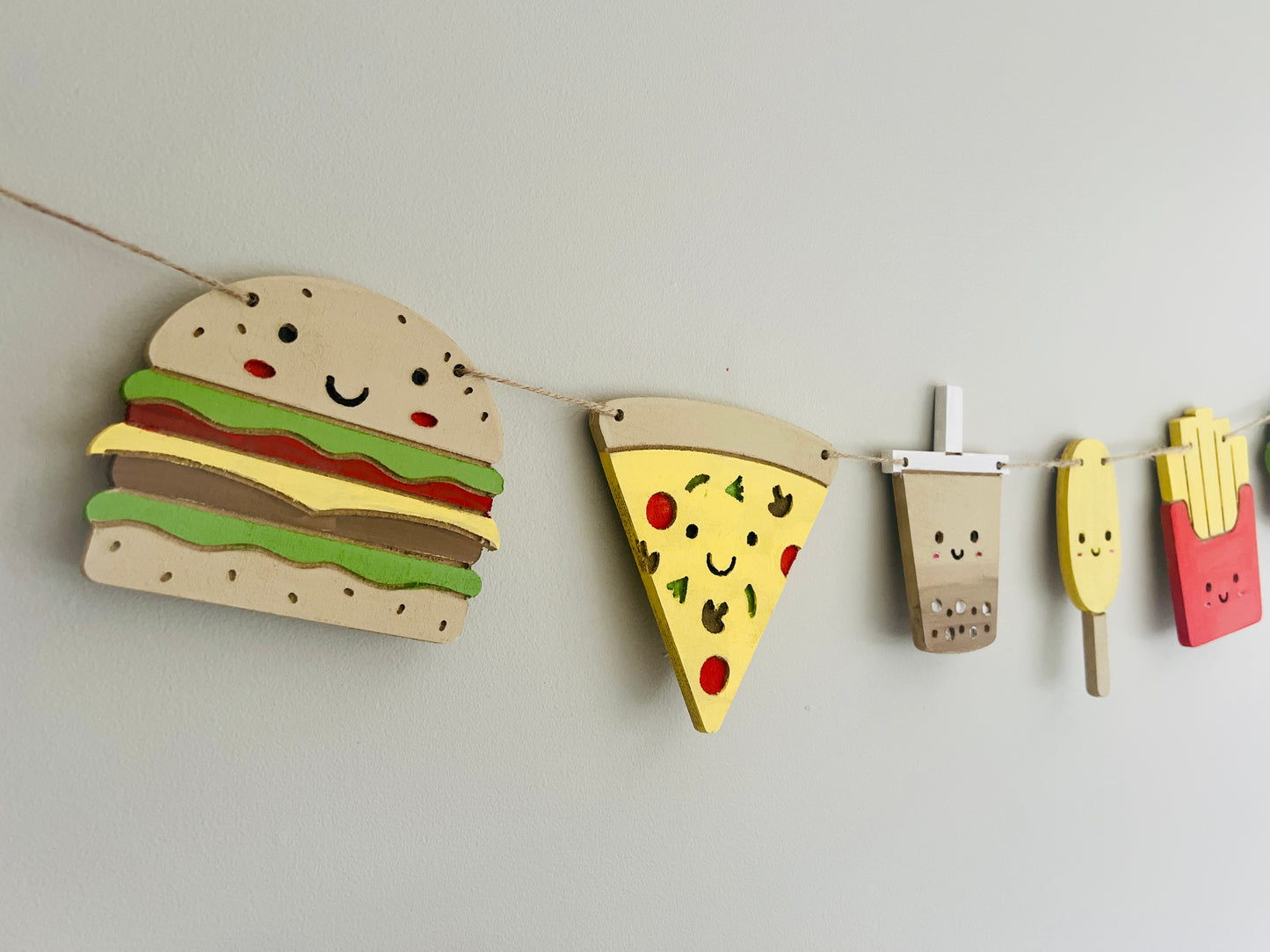 Painting craft for kids, Kawaii “Fast Food”, FREE SHIPPING