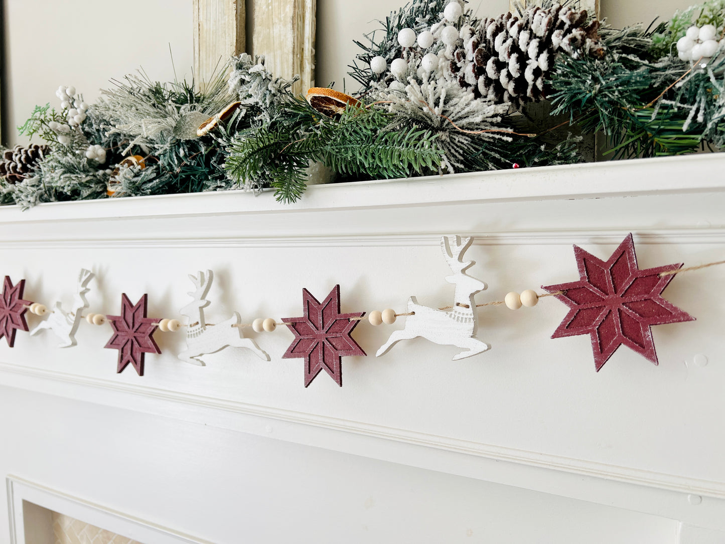 Nordic reindeer garland - 6 colours available