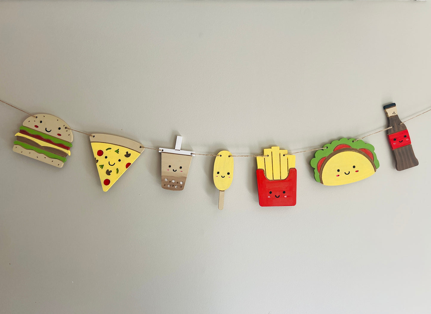 Painting craft for kids, Kawaii “Fast Food”, FREE SHIPPING