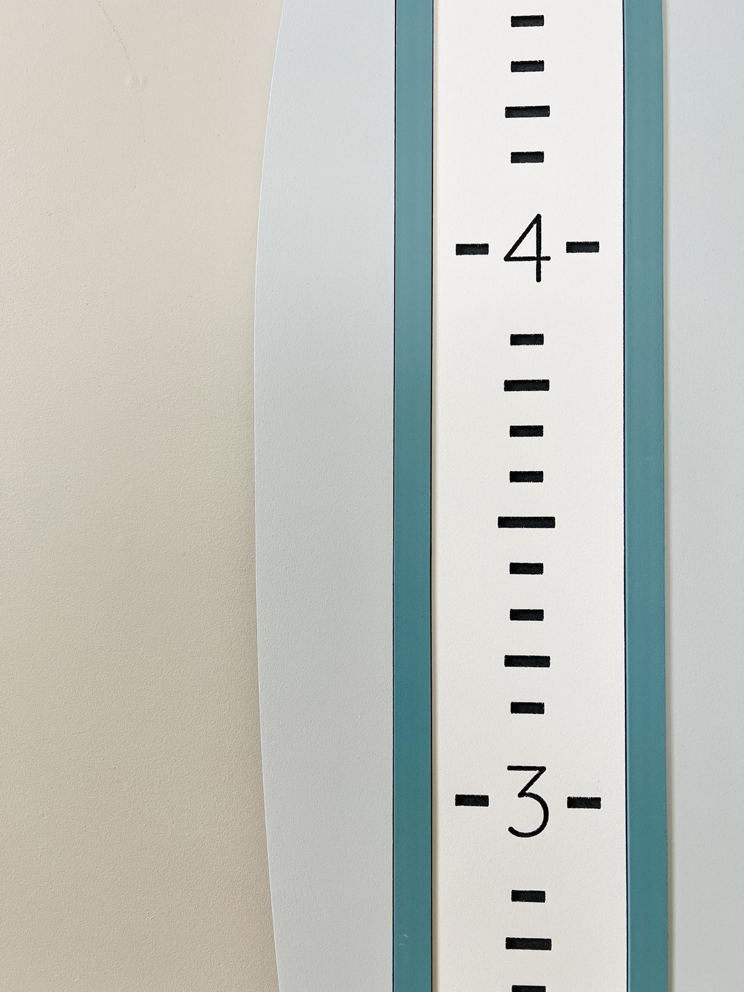Surfboard growth chart for child's room or nursery, 48" tall, Customize your colors to suit
