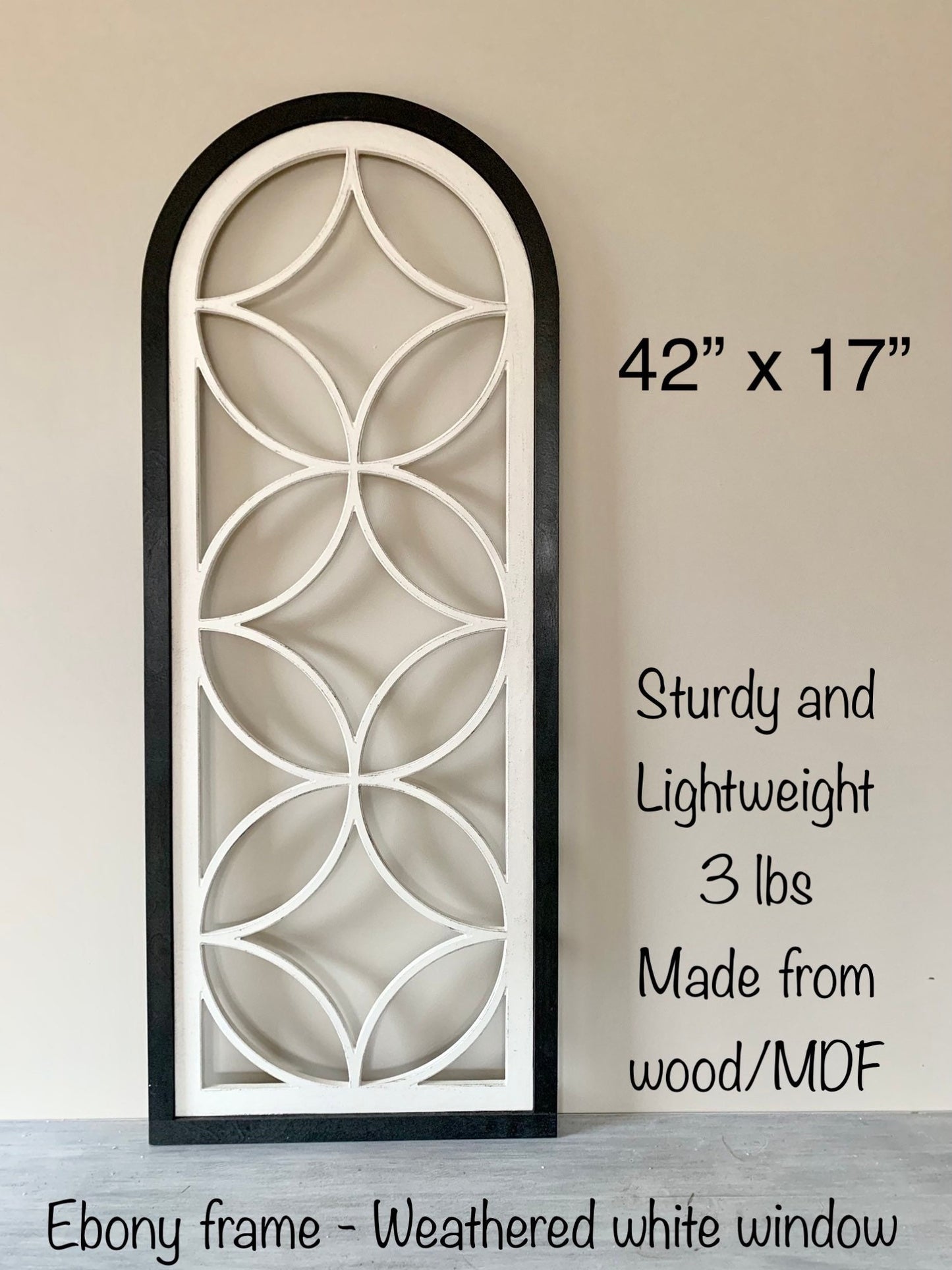Tall skinny farmhouse window decoration for wall, 42” tall