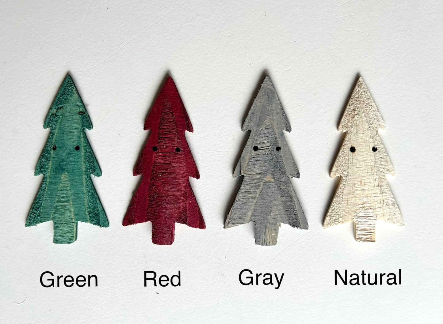 Rustic Pines wooden tree garland, grey, natural winter decoration