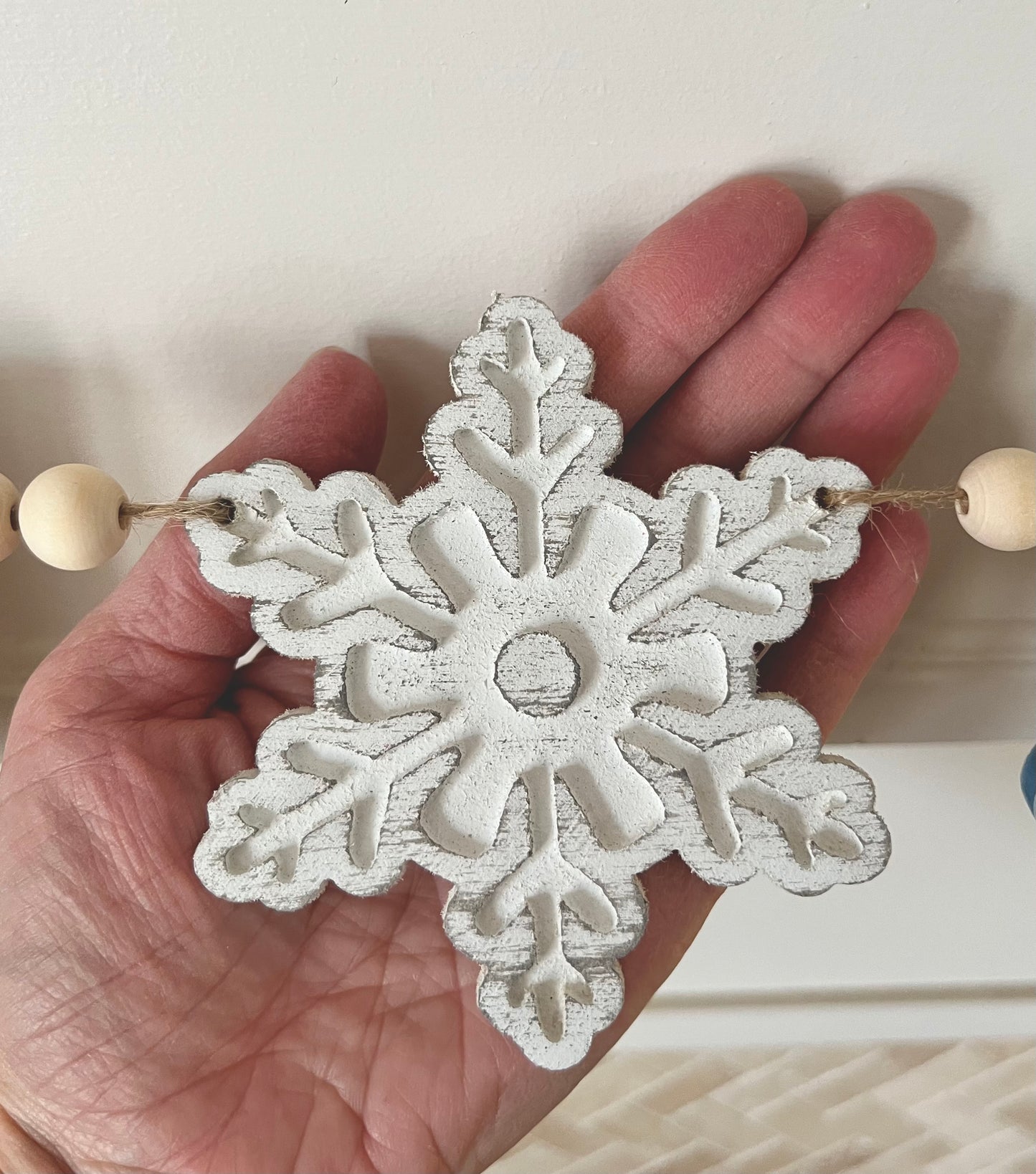 Ice skates and mittens garland holiday decoration - FREE SHIPPING