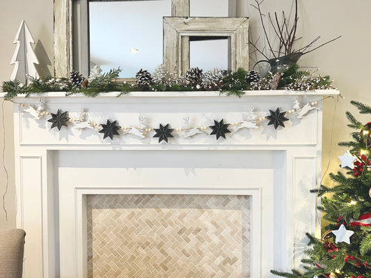 Nordic reindeer winter garland