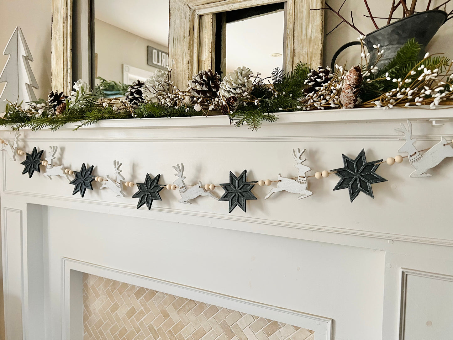 Nordic reindeer winter garland