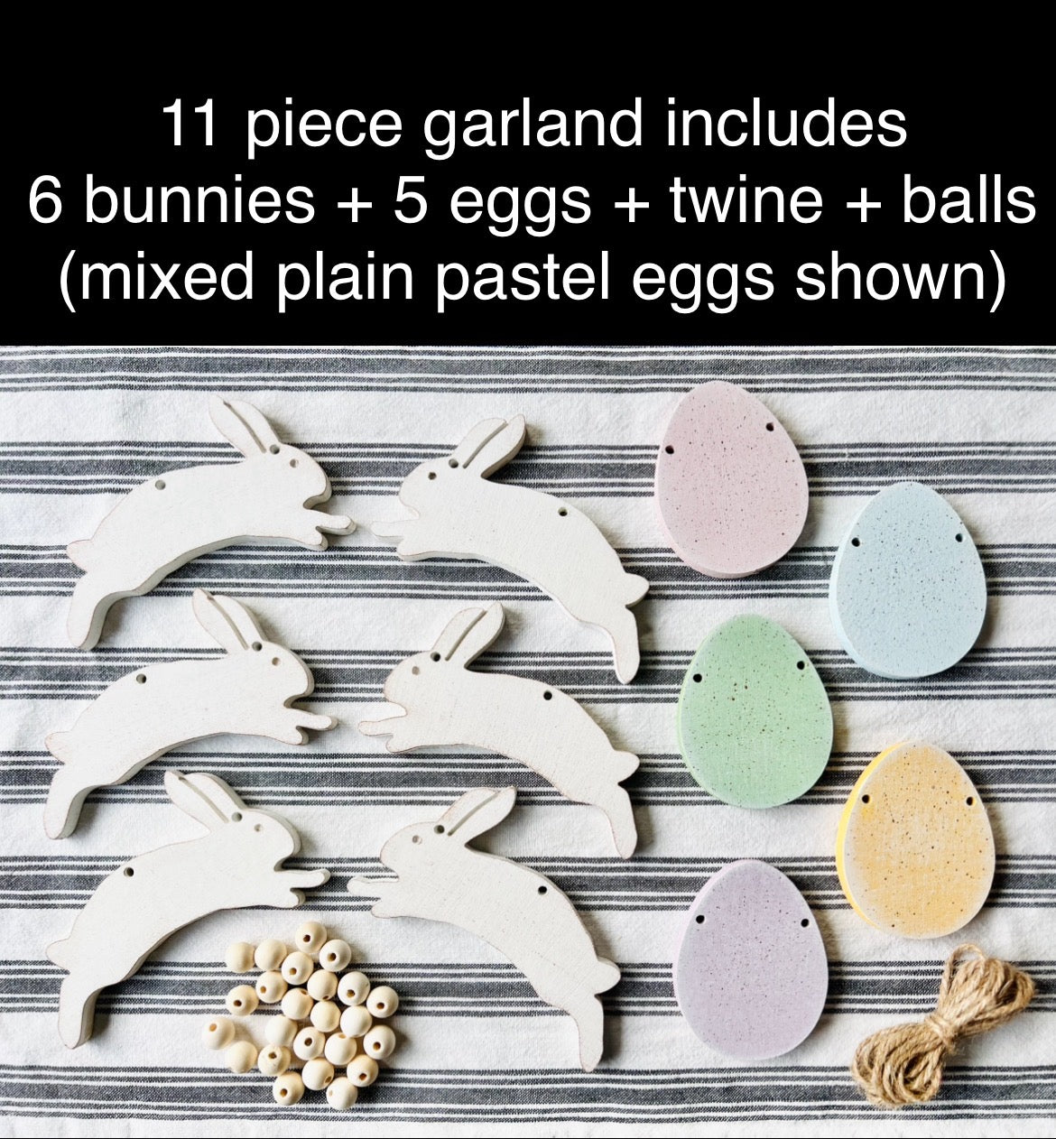 Easter bunny garland, FREE SHIPPING