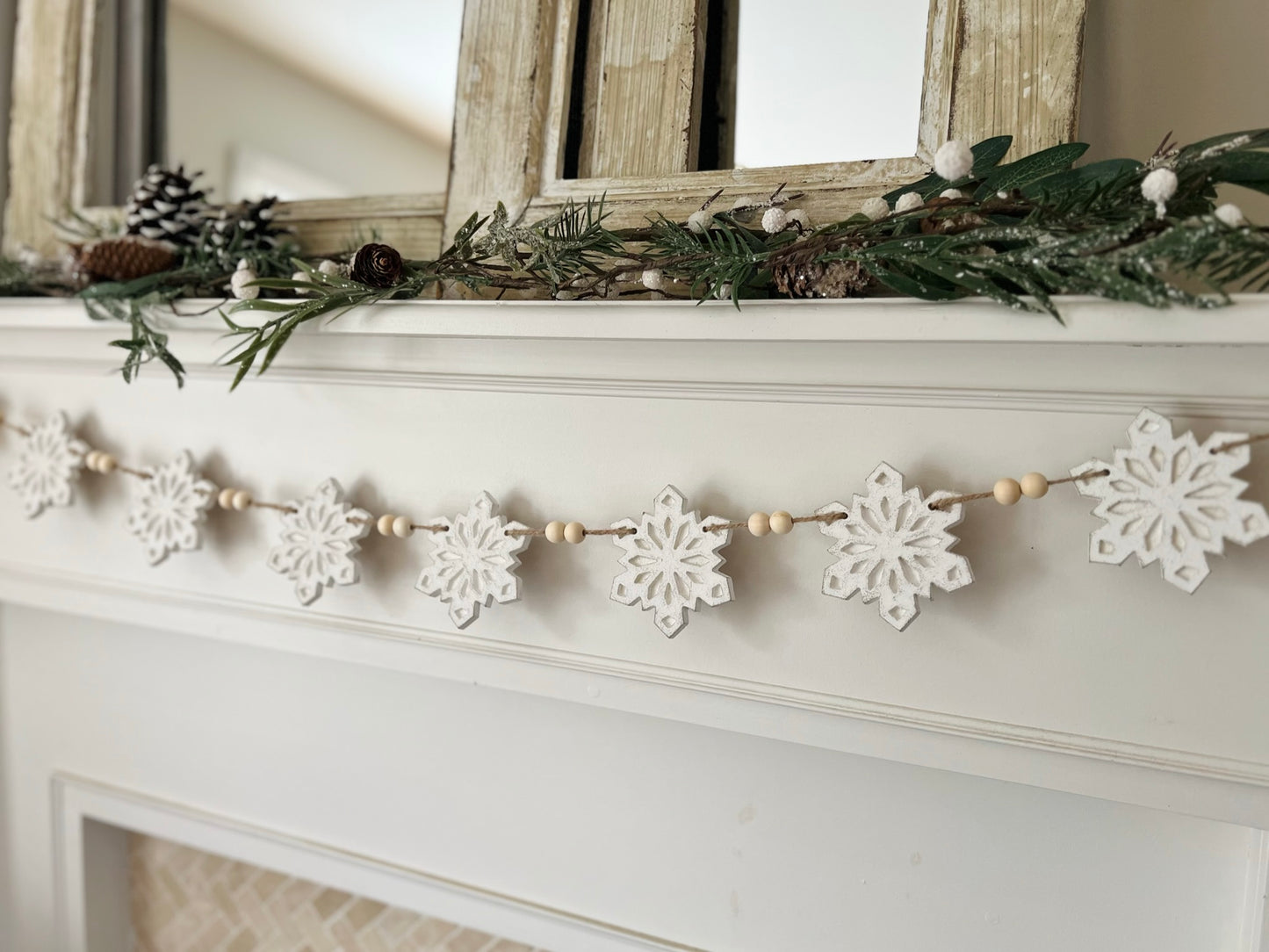 Snowflake garland, FREE SHIPPING