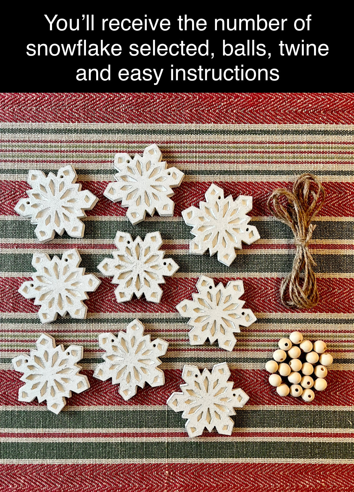 Snowflake garland, FREE SHIPPING