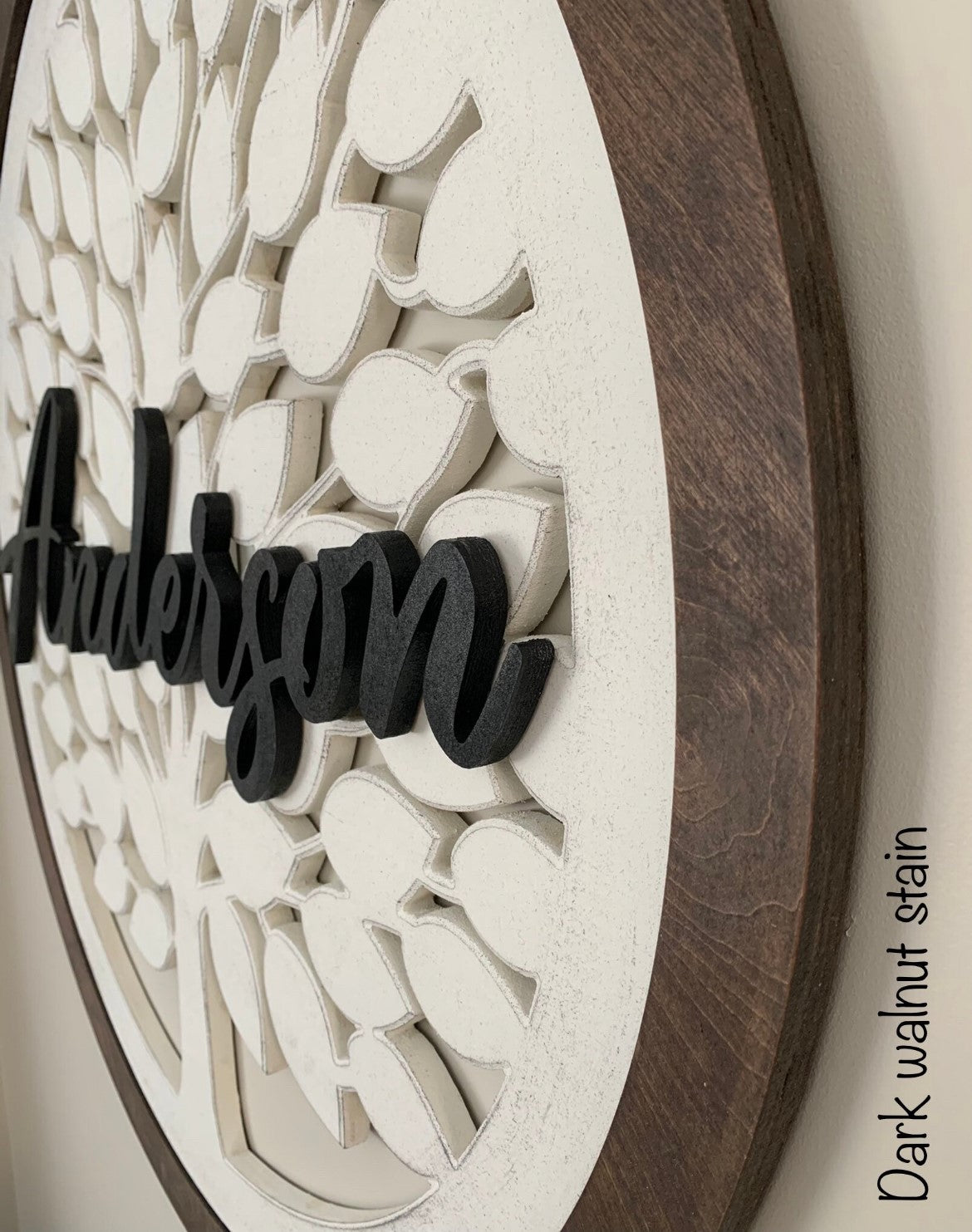 Custom Family tree last name round sign, Personalize with last name or the word "family"