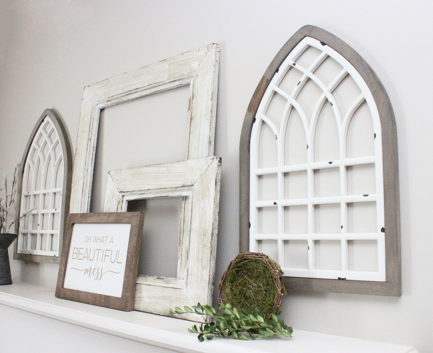 Farmhouse window frame, 3 sizes, choose your color