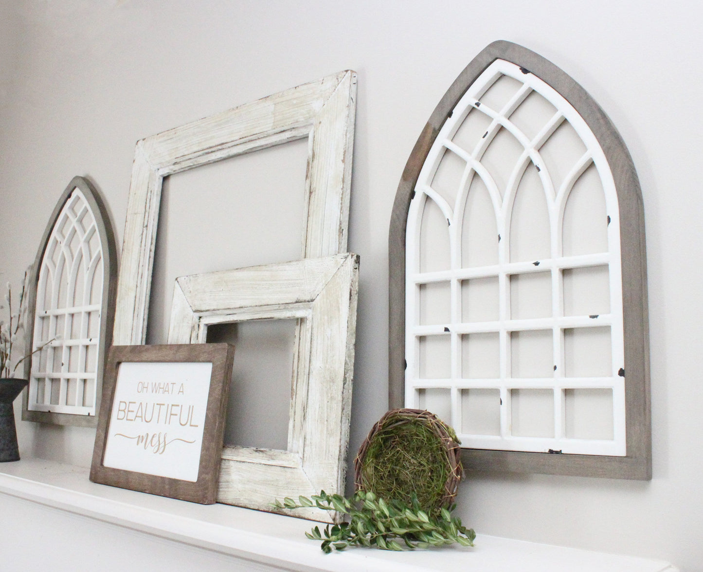 Farmhouse window arch, church window, 3 sizes, choose your own colors