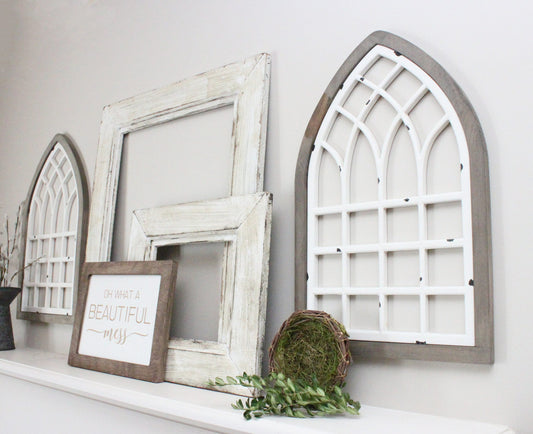 Farmhouse window arch, church window, 3 sizes, choose your own colors