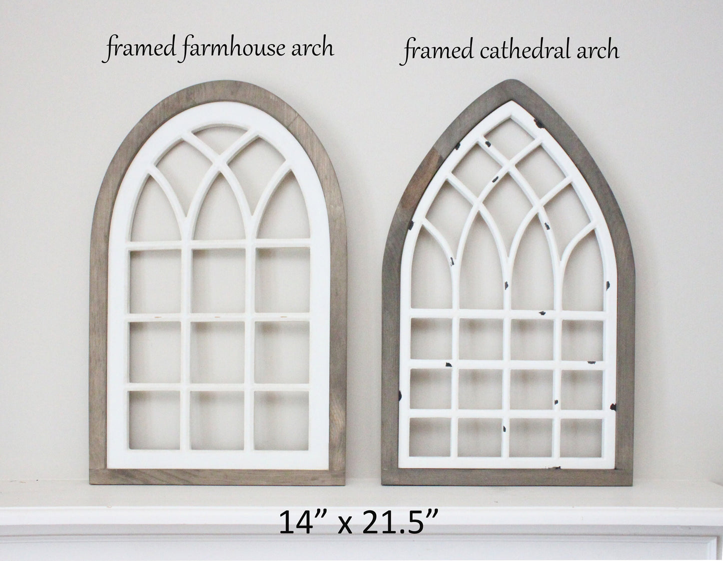 Farmhouse window arch, church window, 3 sizes, choose your own colors