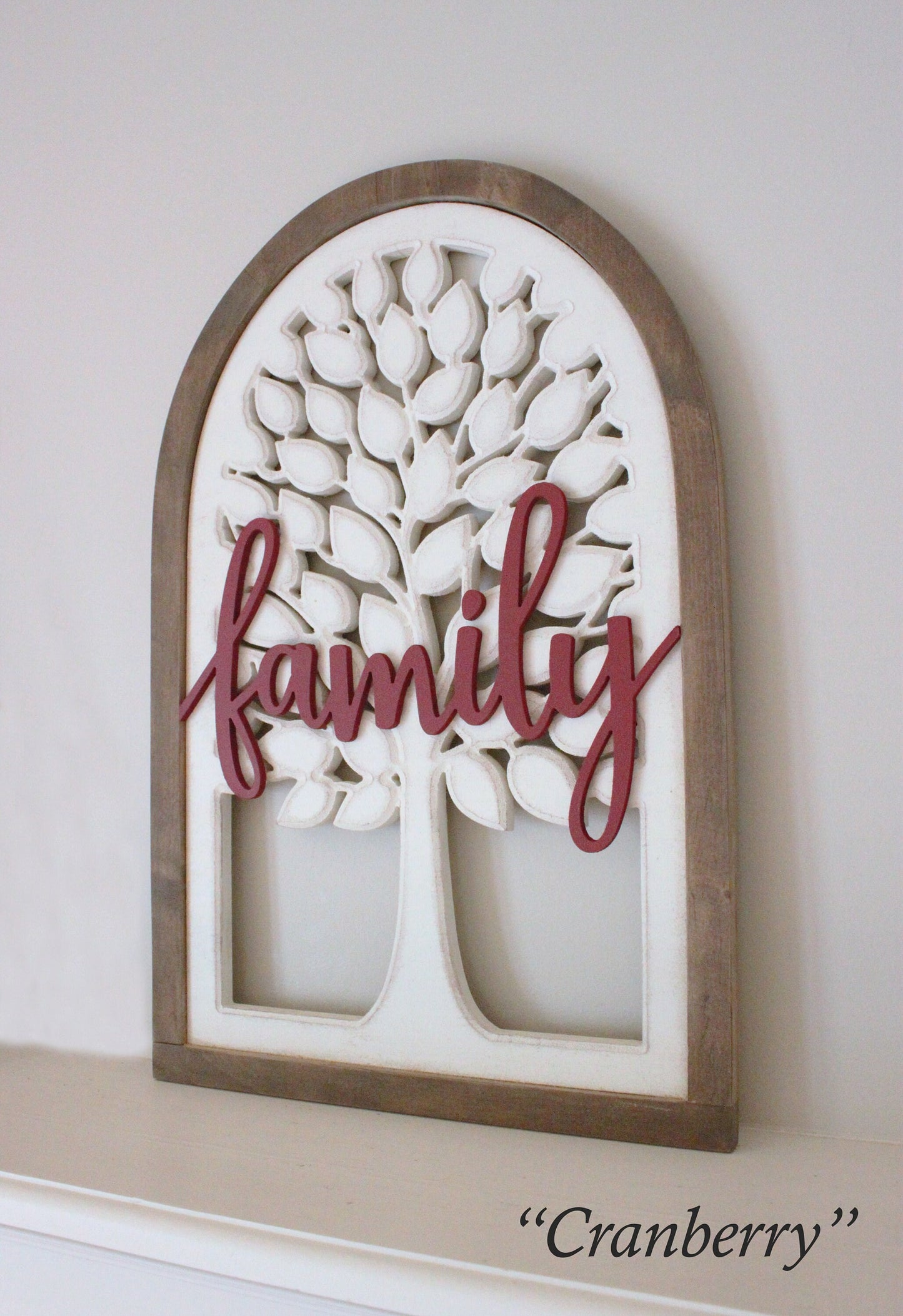 Personalized family tree, farmhouse window arch sign