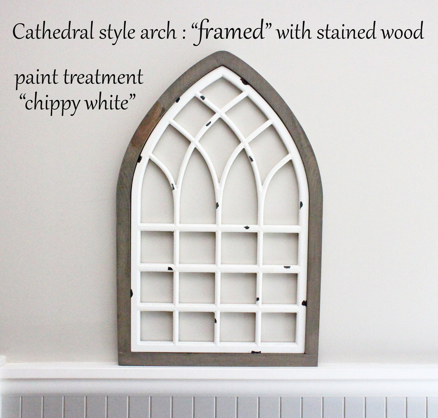 Farmhouse window arch, church window, 3 sizes, choose your own colors