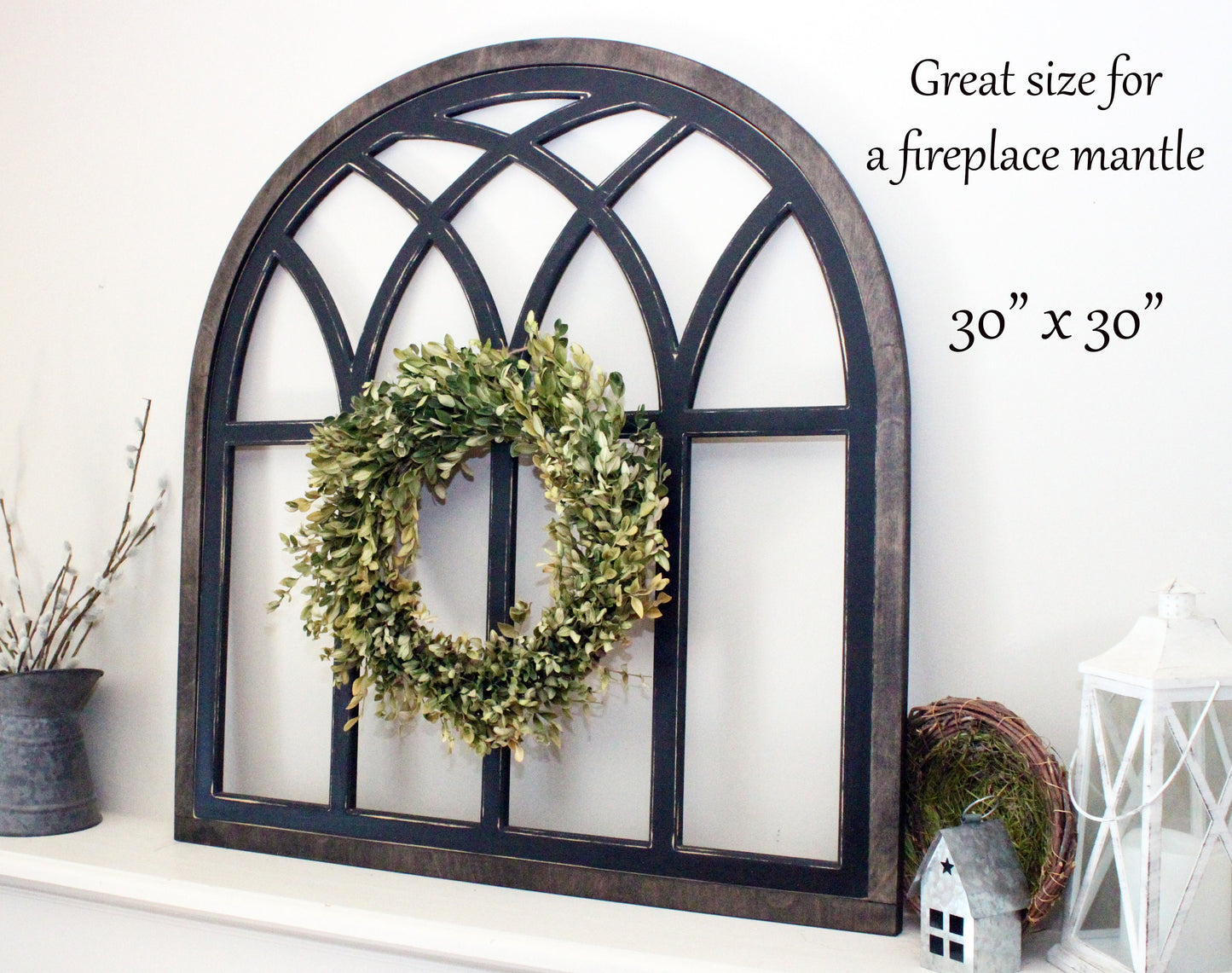 Large farmhouse window 30”x30” size, choose your colors
