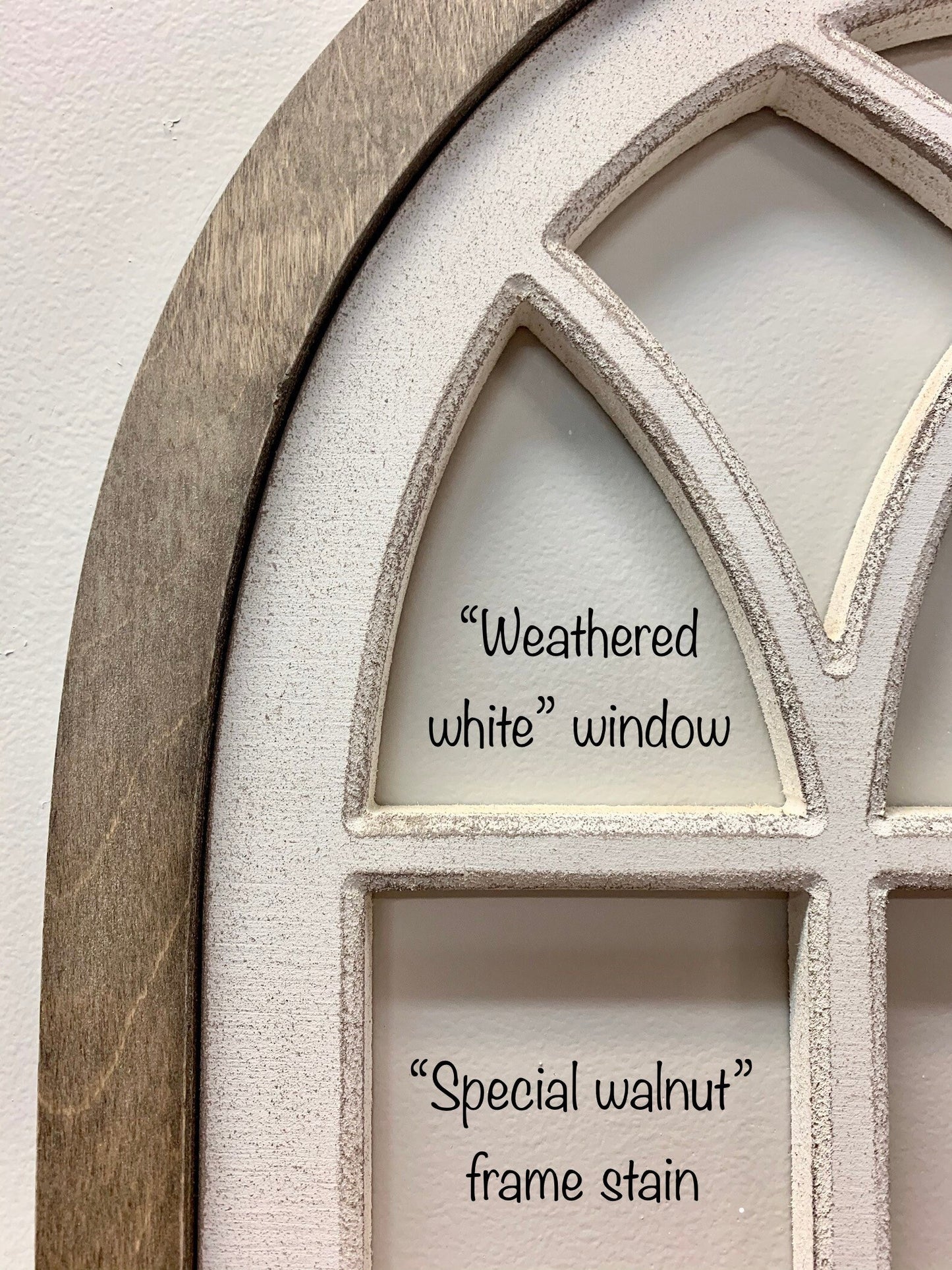 Farmhouse window arch, church window, 3 sizes, choose your own colors