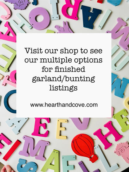 Custom name garland painting craft kit for kids