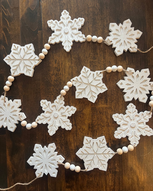 Snowflake garland, FREE SHIPPING