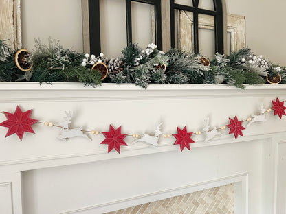 Nordic reindeer garland