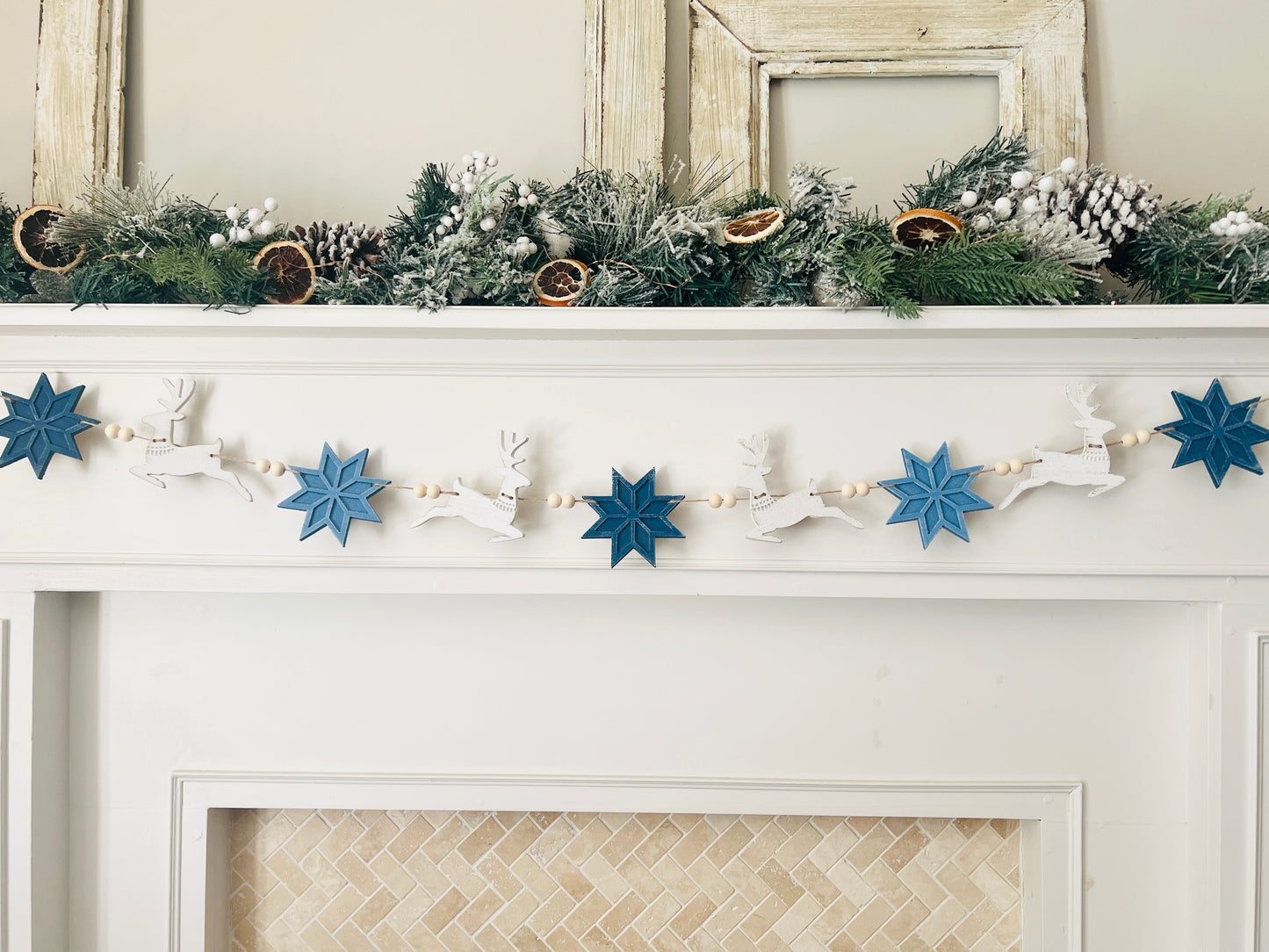 Nordic reindeer garland - 6 colours available