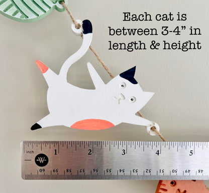 Crazy cat garland, paint your own diy craft