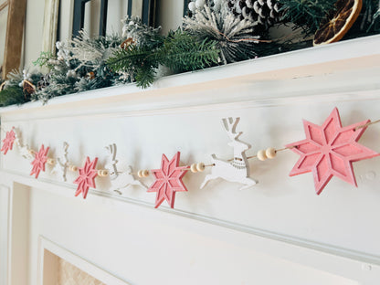 Nordic reindeer garland - 6 colours available
