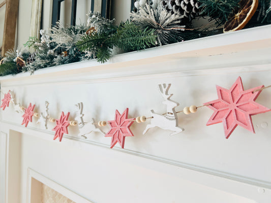Nordic reindeer garland - 6 colours available