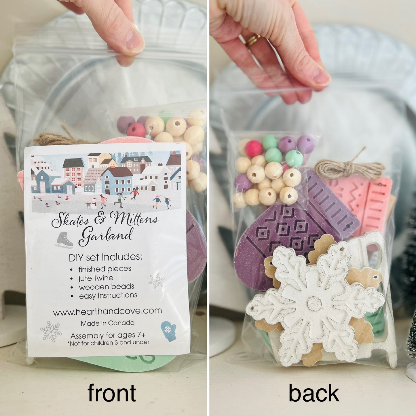 Ice skates and Mittens garland, FREE SHIPPING