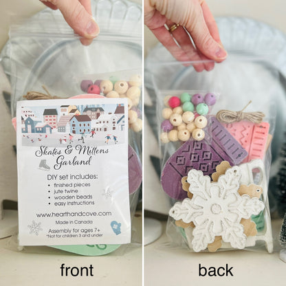 Ice skates and Mittens garland, FREE SHIPPING
