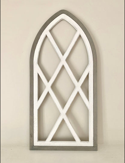 Cathedral window decoration with diamond pattern, 36" x 17.5 size