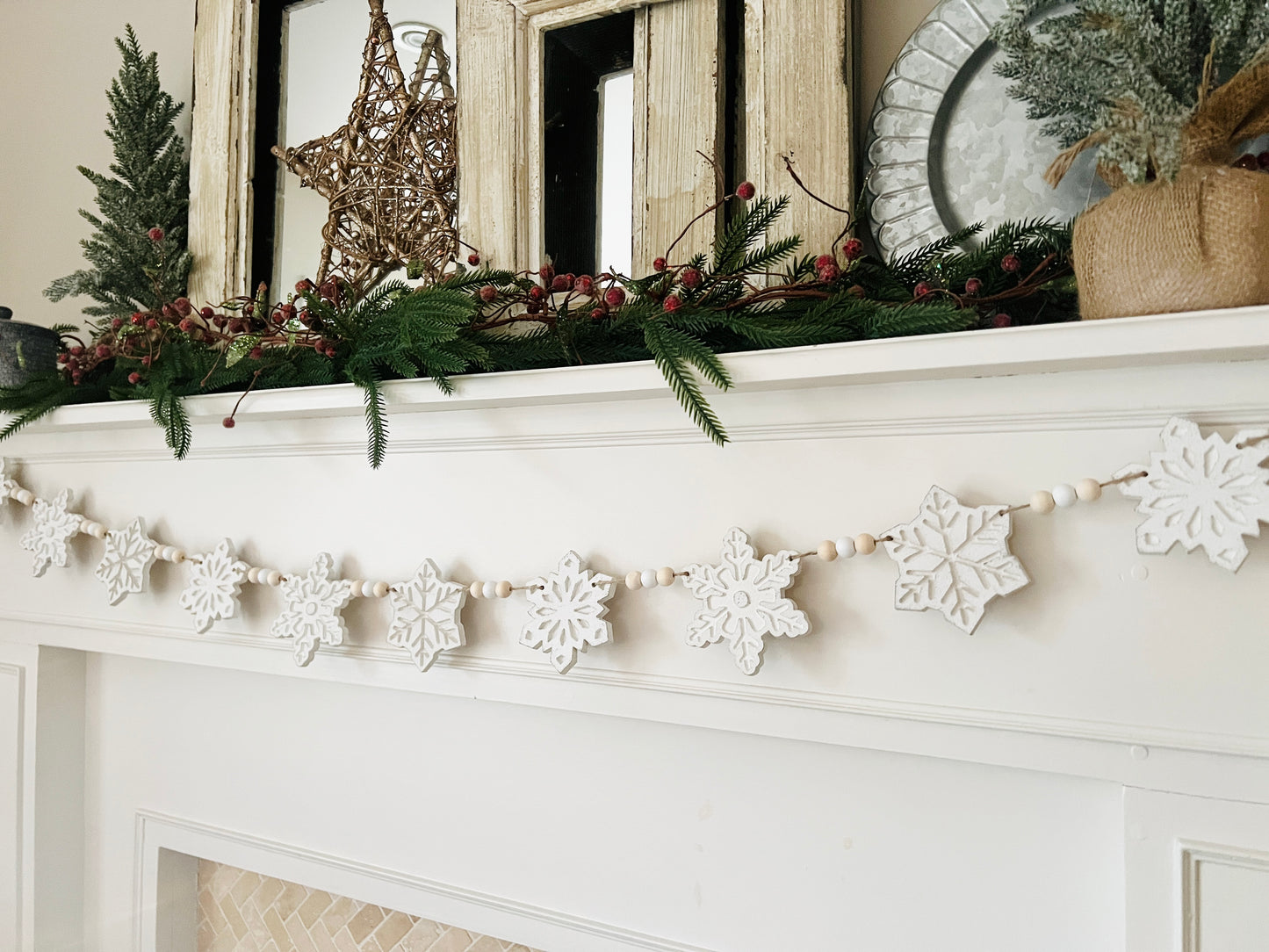 Snowflake garland, FREE SHIPPING
