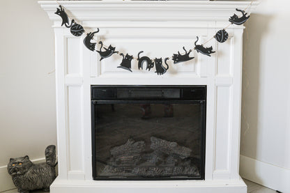 Crazy cat garland, paint your own diy craft