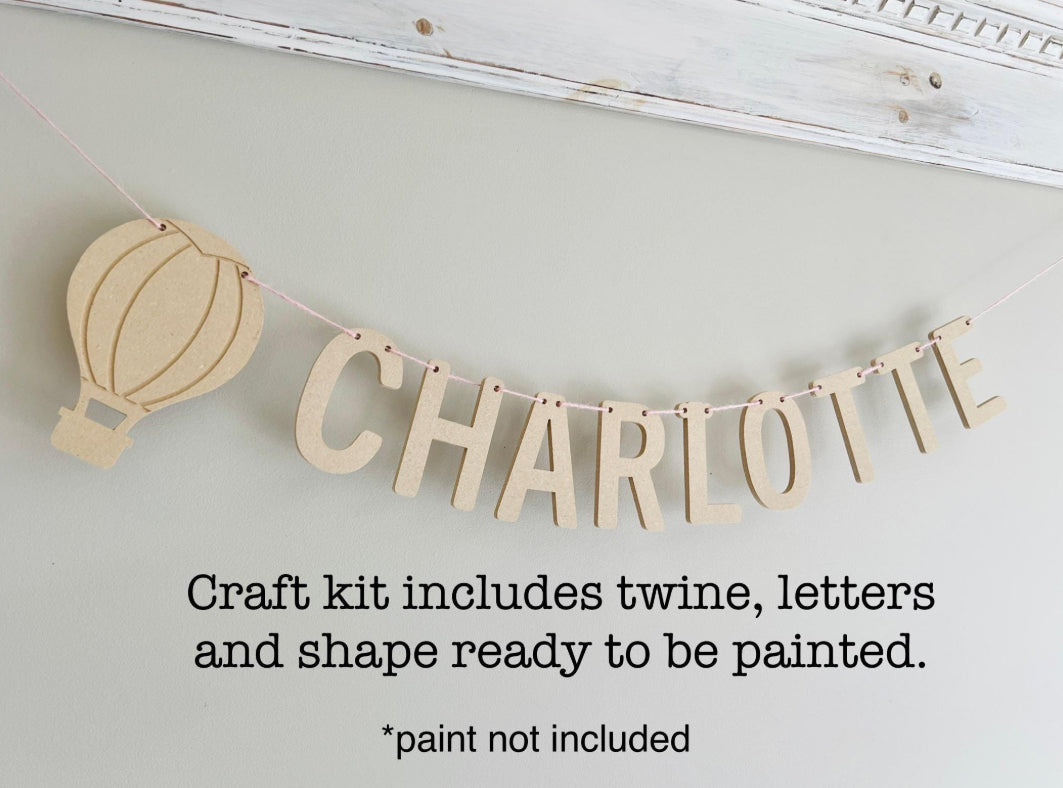 Custom name garland painting craft kit for kids