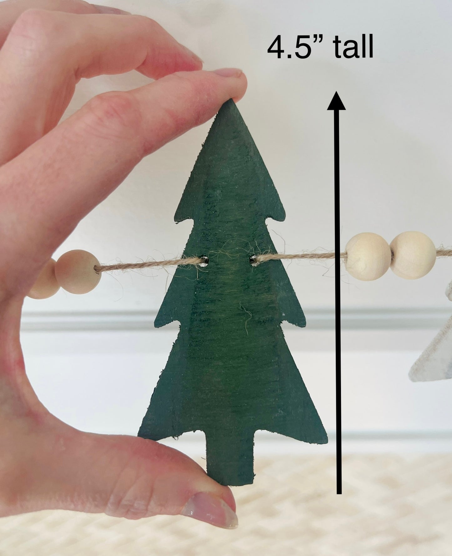 Rustic Pines wooden tree garland - 3 colors, FREE SHIPPING