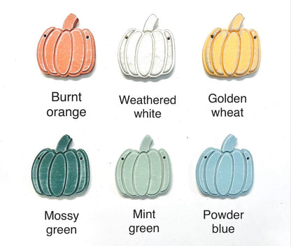 Fall pumpkin garland decoration for autumn mantle