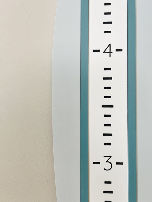 Surfboard growth chart for child's room or nursery, 48" tall, Customize your colors to suit