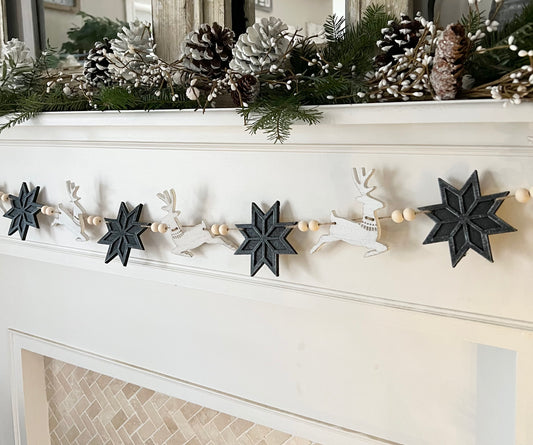 Nordic reindeer winter garland