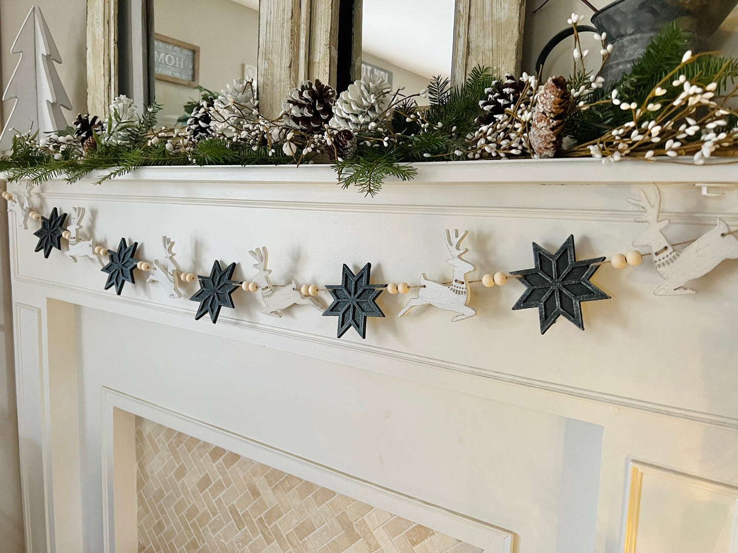 Nordic reindeer winter garland