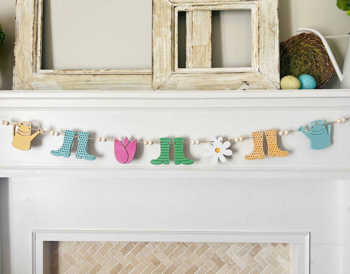 Rubber boots spring garland, FREE SHIPPING