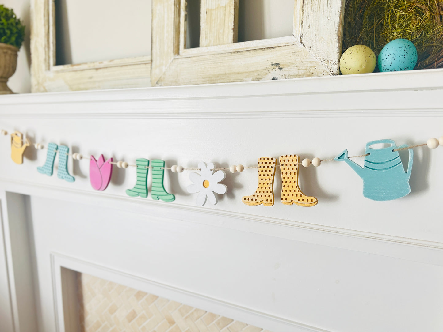 Rubber boots spring garland, FREE SHIPPING