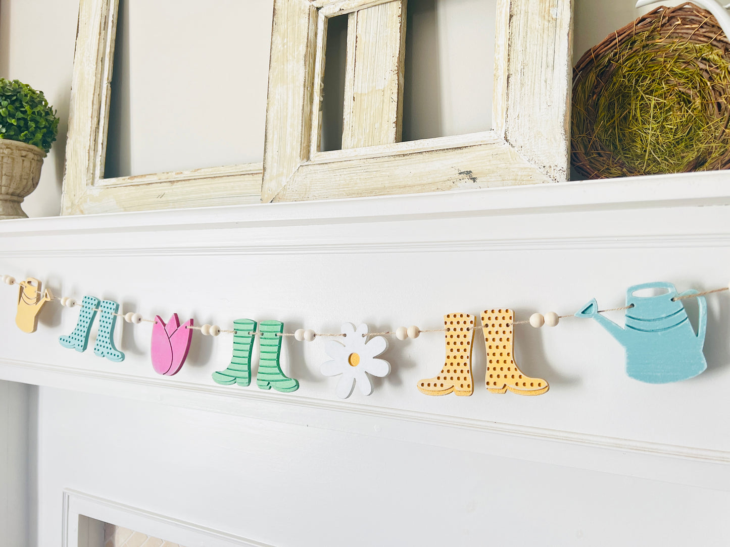 Rubber boots spring garland, FREE SHIPPING