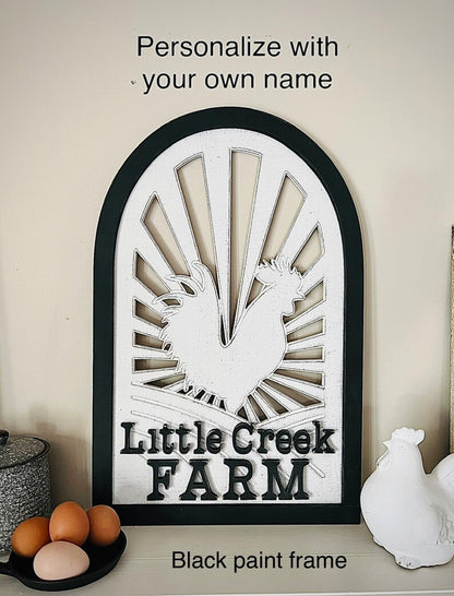 Personalized farm or homestead sign with your name