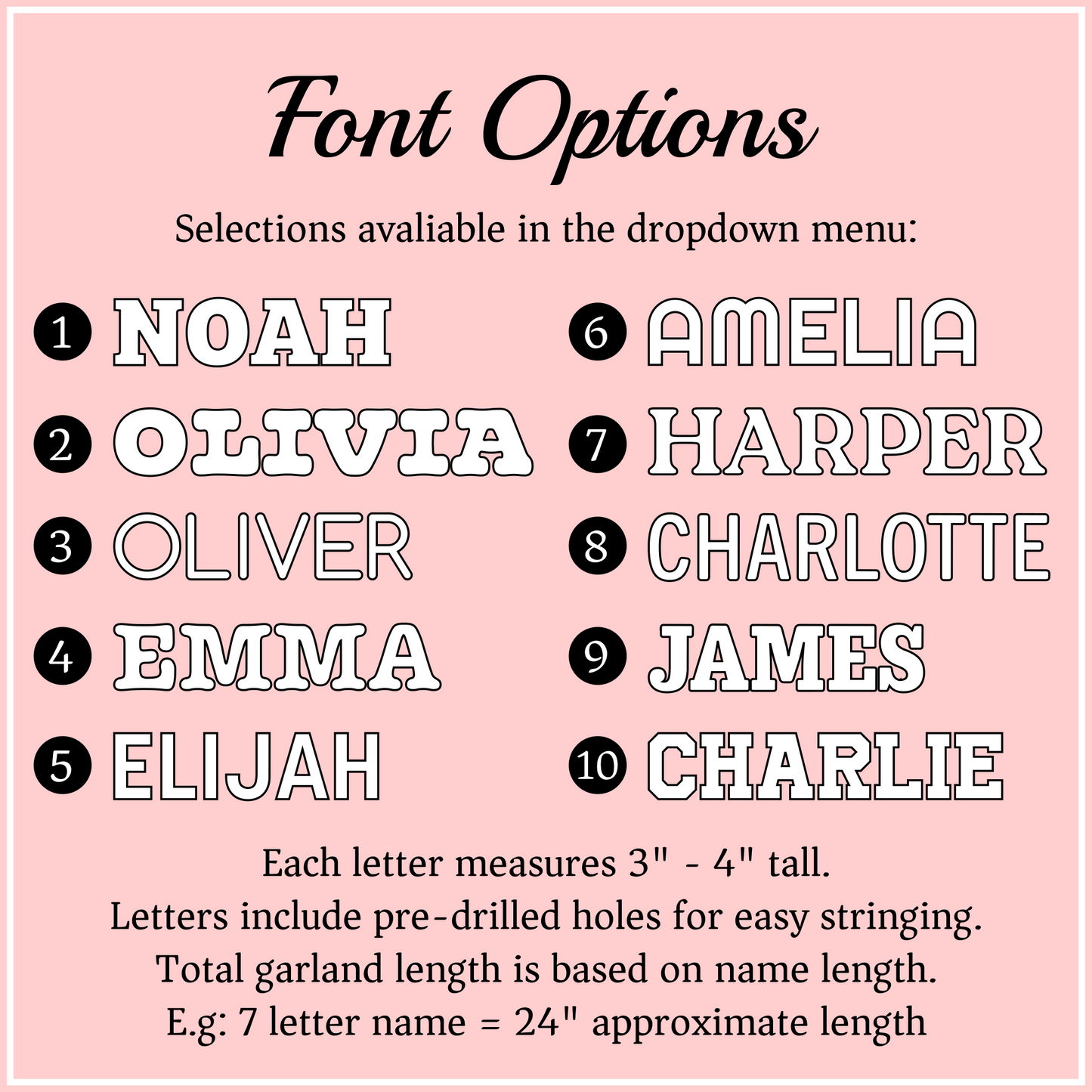 Custom name garland painting craft kit for kids